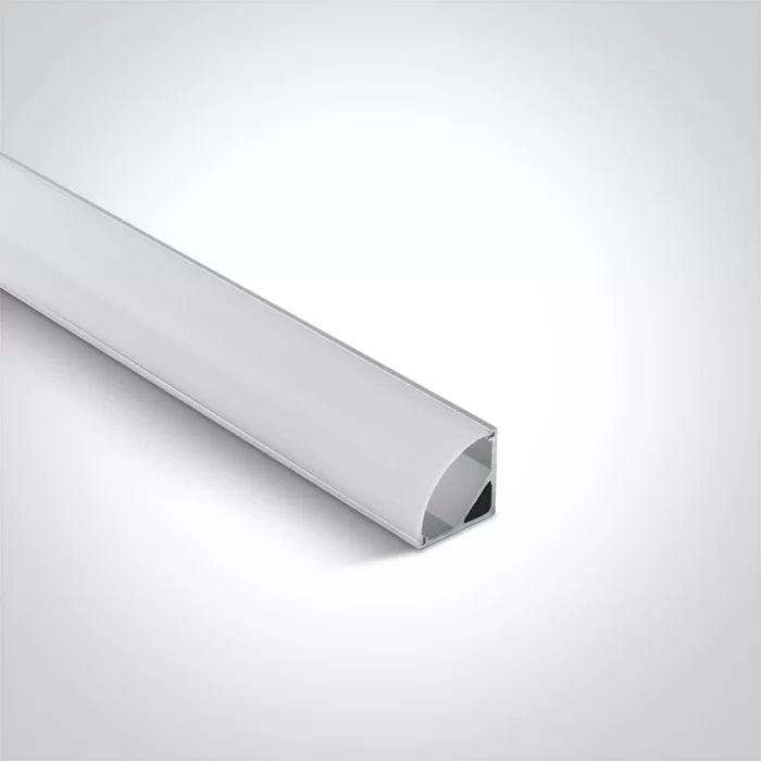 Profil LED Colt Aparent 2m 16x16mm Aluminiu cu Dispersor Opal Alb - 7908A Profil LED Colt Aparent 2m 16x16mm Aluminiu cu Dispersor Opal Alb - 7908A