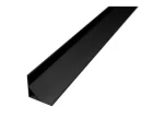 Profil LED Colt Aparent 2m 16x16mm Negru cu Dispersor Opal Alb