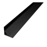 Profil LED Colt Aparent 2m 16x16mm Negru cu Dispersor Opal Alb