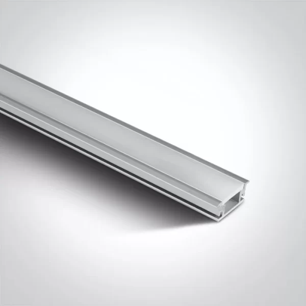 Profil LED Incastrat Pardoseala IP67 2m 27mm Aluminiu cu Dispersor Opal - 7914R