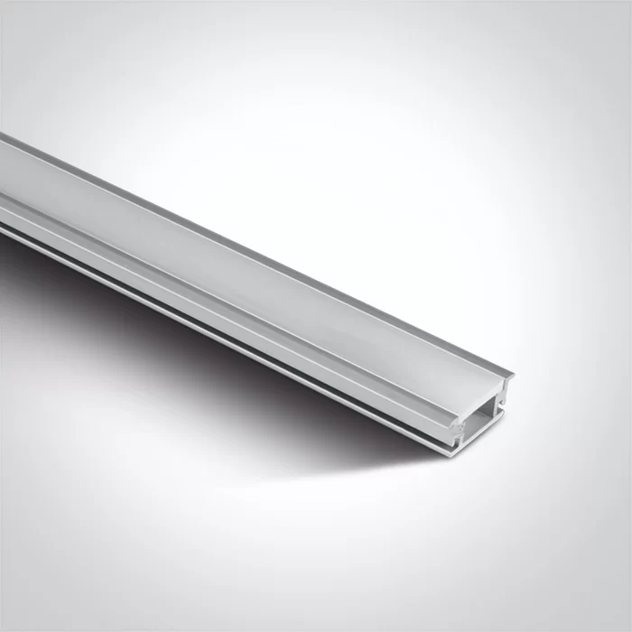 Profil LED Incastrat Pardoseala IP67 2m 27mm Aluminiu cu Dispersor Opal - 7914R Profil LED Incastrat Pardoseala IP67 2m 27mm Aluminiu cu Dispersor Opal - 7914R