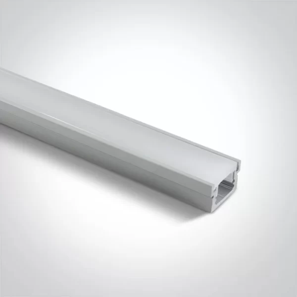 Profil LED Incastrat Pardoseala IP67 Trimless 2m 22mm Aluminiu cu Dispersor Opal - 7915R