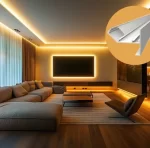 Profil LED Incastrat Trim Rigips 2m Aluminiu Alb cu Dispersor Opal 501W