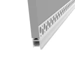Profil LED Incastrat Trimless Rigips 2m 12mm Aluminiu Alb cu Dispersor Opal - PRO2169