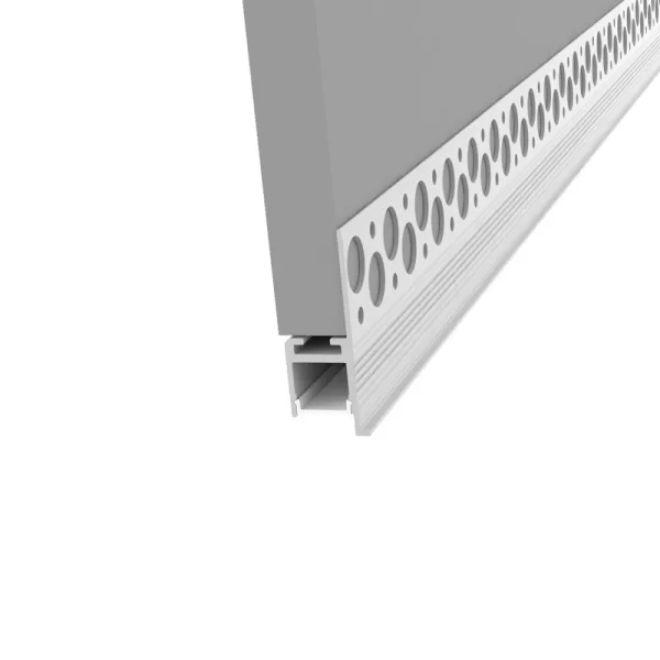 Profil LED Incastrat Trimless Rigips 2m 12mm Aluminiu Alb cu Dispersor Opal - PRO2169