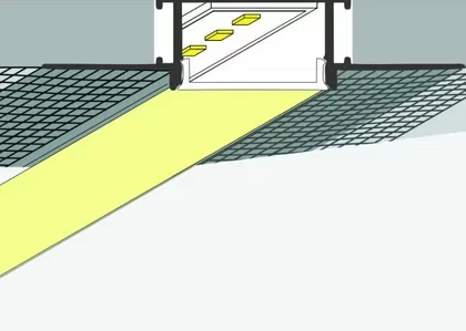 Profil LED Incastrat Trimless Rigips 2m 20.8mm Aluminiu cu Dispersor Opal Alb - IO-LP305