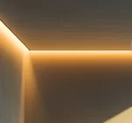 Profil LED Incastrat Trimless Rigips 2m 23mm Aluminiu Alb cu Dispersor Opal Satinat