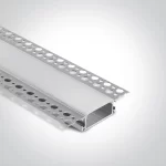 Profil LED Incastrat Trimless Rigips 2m 40mm Aluminiu cu Dispersor Opal - 7906TR