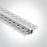 Profil LED Incastrat Trimless Rigips 2m 8mm Aluminiu Ultraslim cu Dispersor Opal- 7900TR