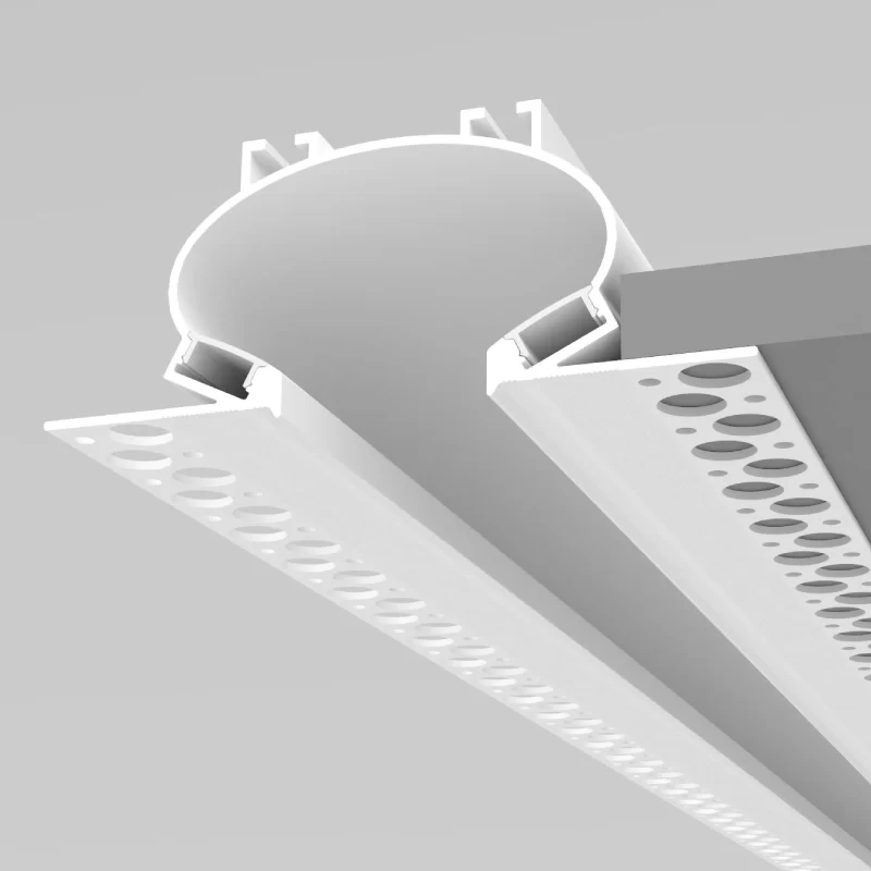 Profil LED Incastrat Trimless Rigips 2m Alb Mat cu Dispersoare Opale - PRO2210 Profil LED Incastrat Trimless Rigips 2m Alb Mat cu Dispersoare Opale - PRO2210