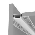 Profil LED Incastrat Trimless Rigips 2m Aluminiu cu Dispersor Opal - PRO2160