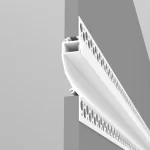 Profil LED Incastrat Trimless Rigips Perete 2m Aluminiu Alb cu Dispersor Opal - PRO2101