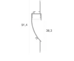 Profil LED Incastrat Trimless Rigips Perete 2m Aluminiu Alb cu Dispersor Opal - PRO2101