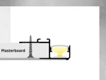 Profil LED Scafă Orizontală Trimless Indirecta 2m CEIL-GLOW Alb cu Dispersor Opal-505W