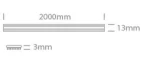 Profil LED Suport Radiator 2m 13mm Aluminiu - 7900AL