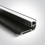 Profil LED Treapta Aparent 2m Aluminiu Negru cu Banda Anti-alunecare - 7920