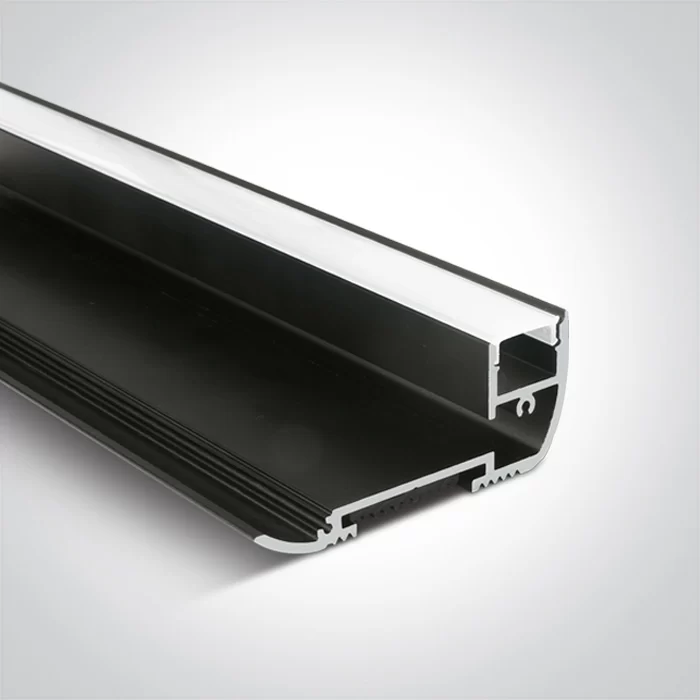 Profil LED Treapta Aparent 2m Aluminiu Negru cu Banda Anti-alunecare - 7920 Profil LED Treapta Aparent 2m Aluminiu Negru cu Banda Anti-alunecare - 7920