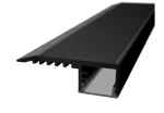 Profil LED Treapta Aparent 2m Aluminiu Negru cu Dispersor si Rizuri Antiderapante - LP402B