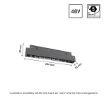 SHIFT MAGNETIC 12W MULTISPOT GRID 3000K L20cm