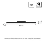 SHIFT MAGNETIC LINE 17W LED OPAL 3000K L60cm