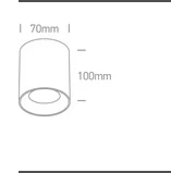 Spot Aparent Interior GU10 10W, Alb cu Reflector Alama Mat