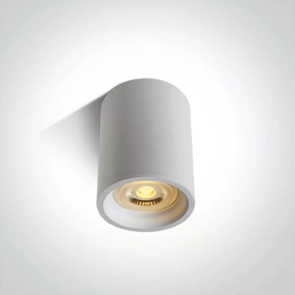 Spot Aparent Interior GU10 10W, Alb cu Reflector Alb Mat