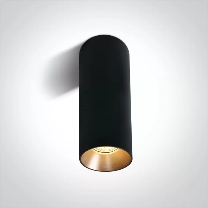 Spot Aparent Interior GU10 10W, Negru, Decor Alama Spot Aparent Interior GU10 10W, Negru, Decor Alama