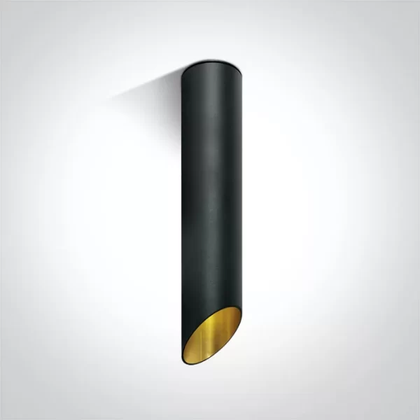 Spot Aparent Interior GU10 Cut L300, Negru, Design Cilindric
