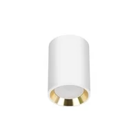 Spot Aparent Interior GU10 Mini Chloe Gold Ring, Alb/Negru, Orientabil