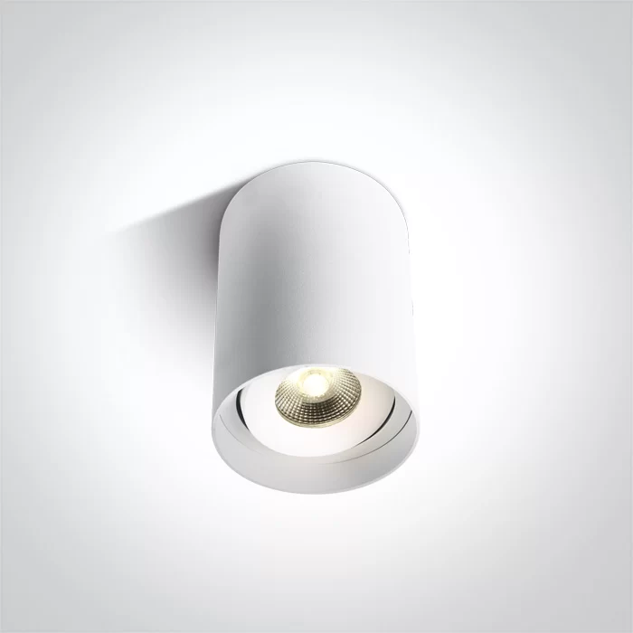Spot Aparent Interior LED 10W Cilindru, Alb, Orientabil Spot Aparent Interior LED 10W Cilindru, Alb, Orientabil