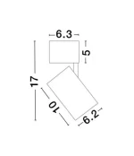 Spot Aparent Interior LED 10W Miniair, Alb, Orientabil, 900lm