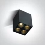 Spot Aparent Interior LED 10W Pătrat Tubes, Alb/Negru, 800lm