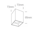 Spot Aparent Interior LED 12W Square, Alb