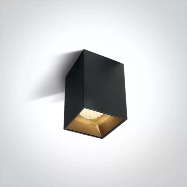 Spot Aparent Interior LED 20W Square, Negru
