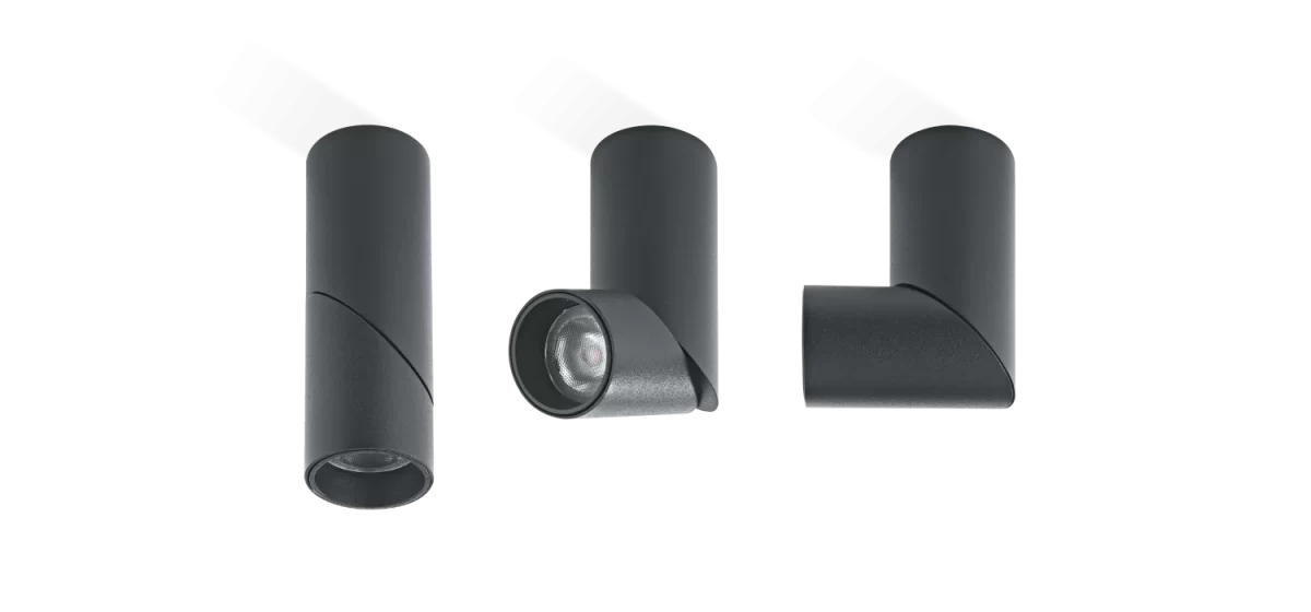Spot Aparent Interior LED 4W Pako, Negru Mat, Orientabil 90°
