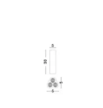 Spot Aparent Interior LED 6W Etho, Auriu Mat, 425lm