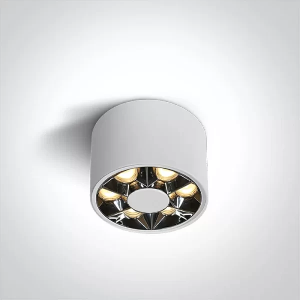Spot Aparent Interior LED 6W Rotund Dark Light, Alb, 480lm