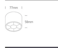 Spot Aparent Interior LED 6W Rotund Dark Light, Alb, 480lm