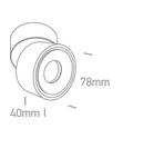 Spot Aparent Interior LED 8W Display, Negru, Directionabil Dual, Honeycomb