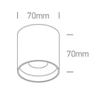 Spot Aparent Interior LED 8W Round, Alb