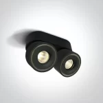 Spot Aparent Interior LED Dublu 2x8W Display, Negru