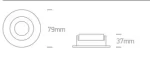 SPOT INCASTRAT BEC LED 10W 10105MD WHITE-BLACK