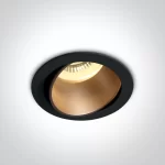 SPOT INCASTRAT BEC LED 10W ORIENTABIL NEGRU-GOLD 11105M