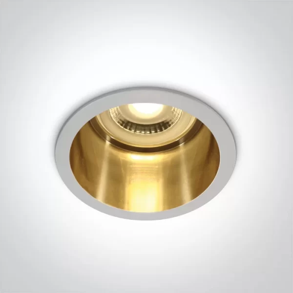 SPOT INCASTRAT BEC LED 10W WHITE-BRASS 10105D8