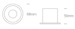 SPOT INCASTRAT BEC LED 10W WHITE-BRASS 10105D8