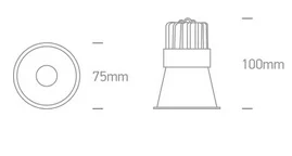 SPOT INCASTRAT LED 10W SLIM WHITE IP20 10110FD