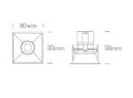 SPOT INCASTRAT LED 11W SQUARE ORIENTABIL BLACK IP20 51111C