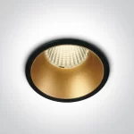 SPOT INCASTRAT LED 12W BLACK-BRASS IP20 10112K