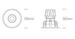 SPOT INCASTRAT LED 12W CCT ORIENTABIL ALB IP20 11111C