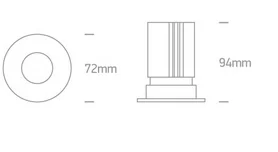 SPOT INCASTRAT LED 12W FIX BLACK 10112HA
